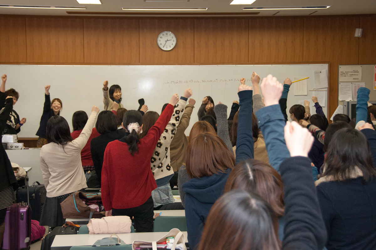 重信キャンパスで保健師国家試験・看護師国家試験出発式を挙行しました【2月14日(木)】