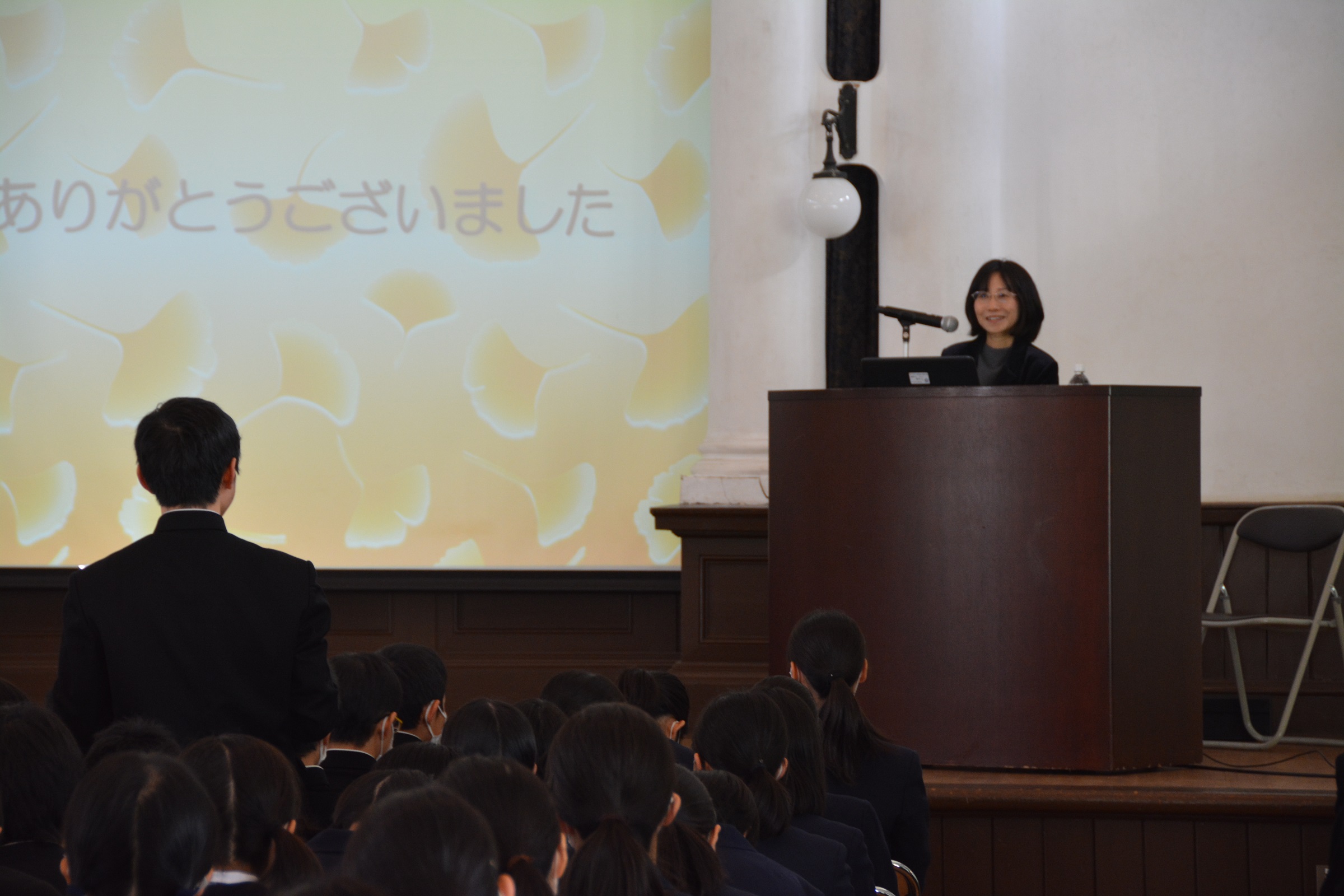 愛媛大学教育学部附属中学校で「がん教育集会」を行いました【12月5日（火）】