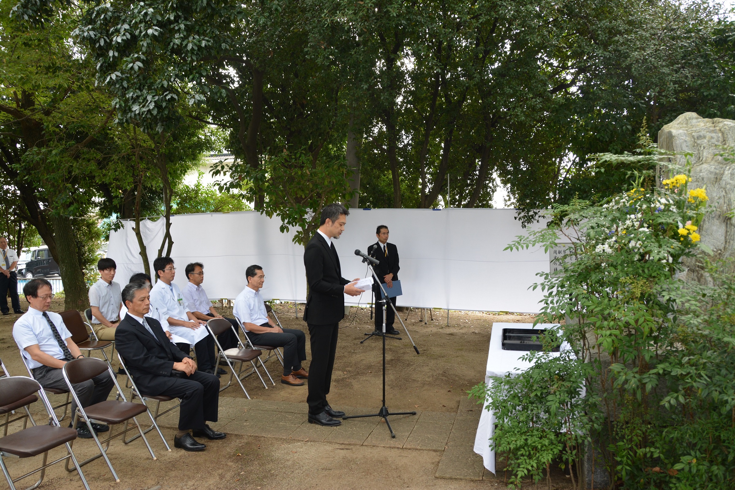 今井部門長による慰霊の辞